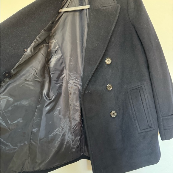 Lauren RALPH LAUREN Double Breasted Wool Blend Peacoat In Regal Navy size 12 - Picture 9 of 12
